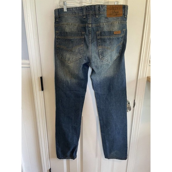 Alcott & Co Jeans Mens 32x28 Premium Wash Blue Jeans 5 Pocket Design - Picture 2 of 11